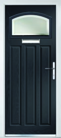 Composite Crown Door In Slate Grey with Alpine Glass