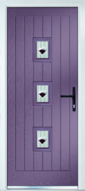 Rustic Cottage Three Rectangle Pastel Violet Murano Purple